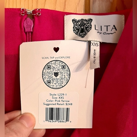 Lita by Ciara Bodycon Dress Hot Pink XXS V Neck Teen Tween Petite Formal Church - Picture 5 of 16